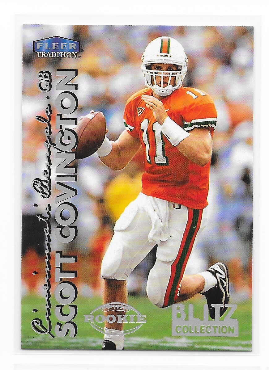 1999 Fleer Tradition Blitz Collection Bengals Football Card #264 Scott Covington