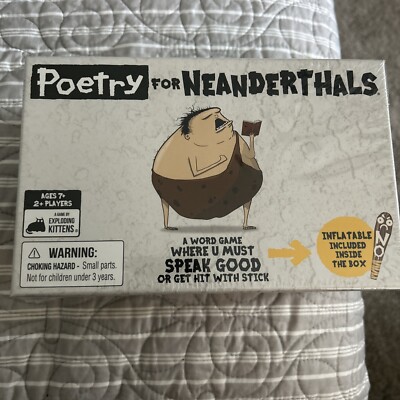 Exploding Kittens Poetry for Neanderthals Word Card Game *NEW - Factory Sealed *