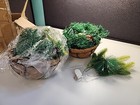 Set Of 2 DIY Holiday Christmas Fall Floral Basket Wall Decor Cottage Country