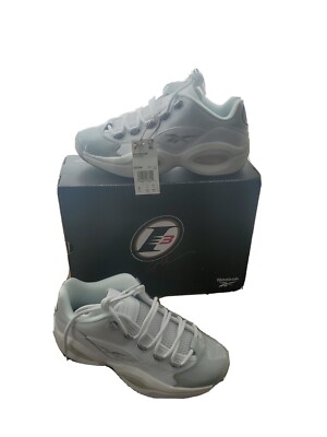 Reebok Question Low Grey Toe Iverson Patent Leather Mens Size
