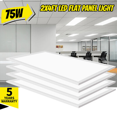 2x4FT LED Flat Panel Light,75W Back-Lit Drop Ceiling Light,Recessed Troffer Lamp