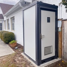 Portable Outdoor Toilet Cabin Mobile Restroom Single Stall with Sink & Vent Fan