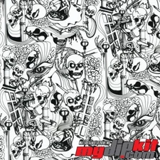 Hydrographics Film Hydro Dipping Water Transfer Print Film LL-572 Kooky Skulls