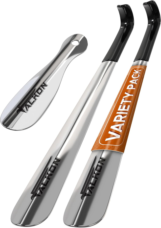 Shoe Horn Long Handle 16.5" Metal Shoe Horn Sets for Men, Women and