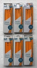 6 Pack of 24 Count Jot Classic Real Wood Writing Pencils No.2 Pencils Yellow