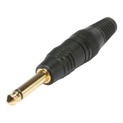 Hicon Mono Klinke 6,3mm Jack Klinkenstecker  HI-J63M03-G vergoldet