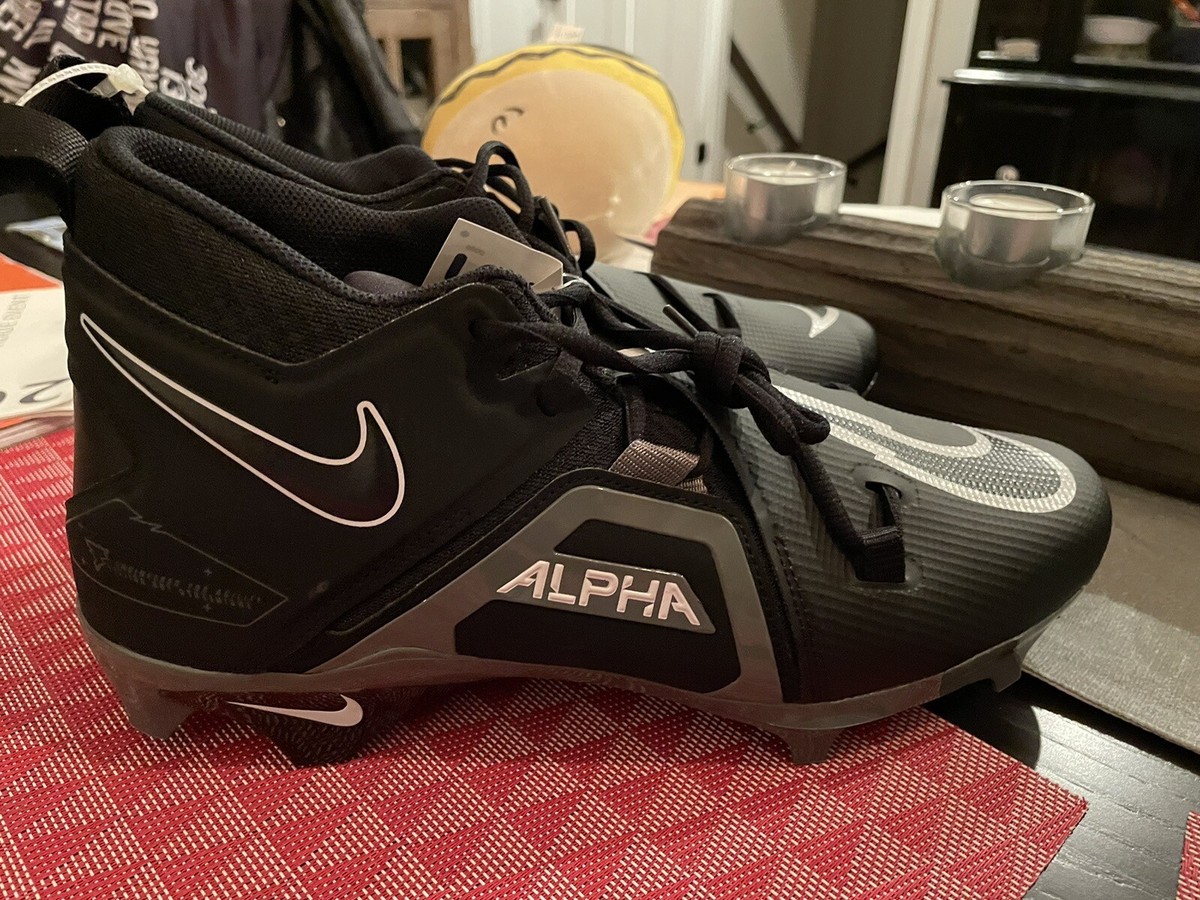 Nike Alpha Menace Pro 3 Shadow Black Football Cleats CT6649 