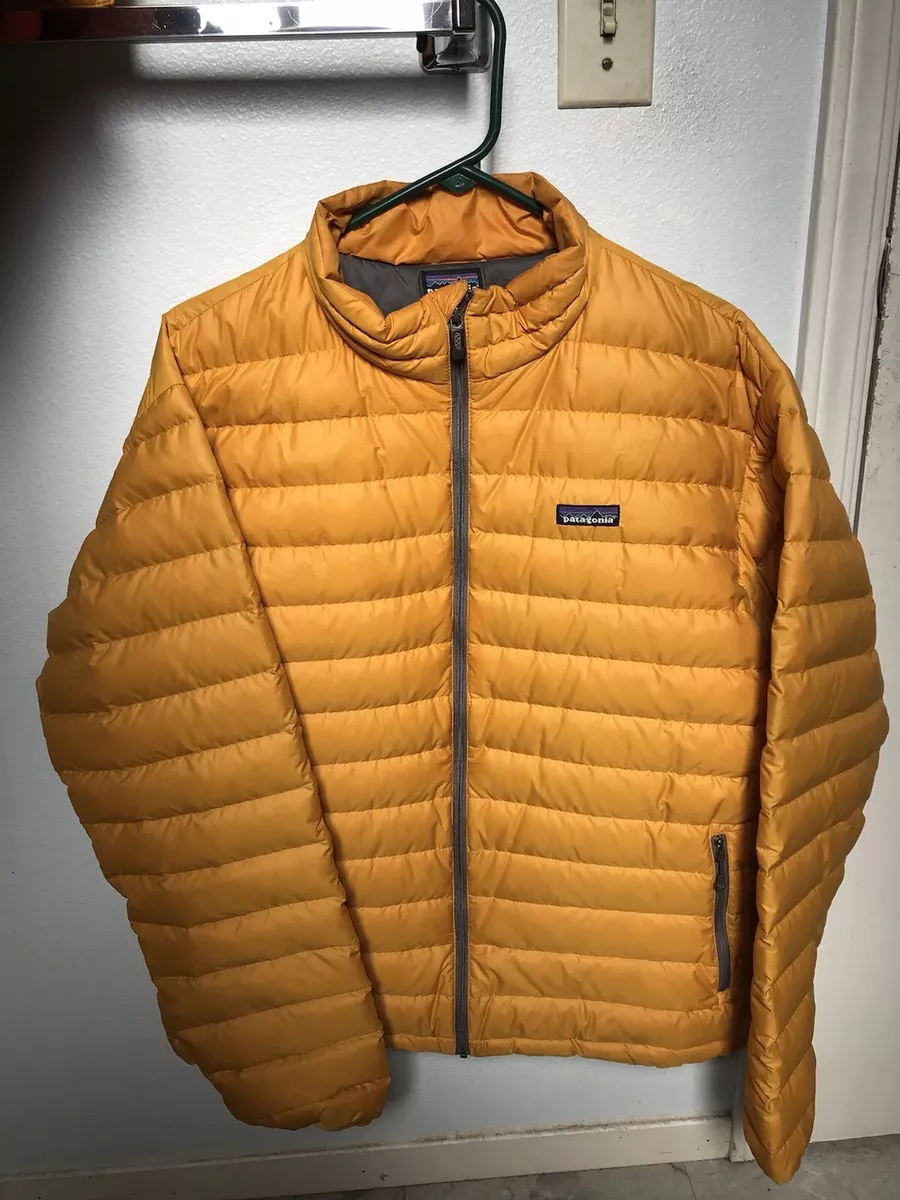 Patagonia Men's Down Sweater Jacket Large Rare Gold Yellow Fall