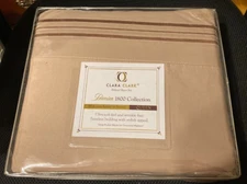 CLARA CLARK DELUXE PREMIER 1800 COLLECTION DEEP POCKET 4 PIECE SET - TAUPE