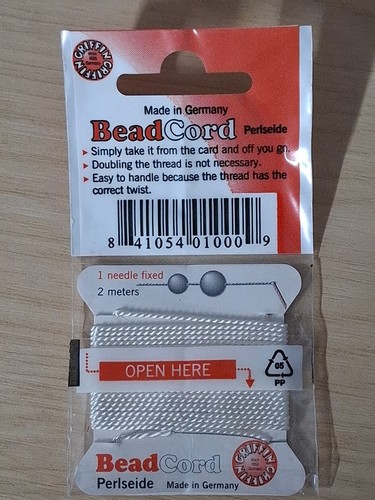 Griffin 100% Silk Bead Cord Size12 0.98mm - Stringing Beads & Pearls 1 Needle - Picture 2 of 2