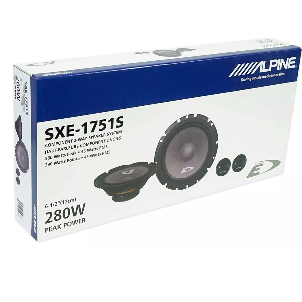 НОВЫЕ коаксиальные колонки Alpine SXE-6926S 6x9 мощностью 280 Вт SXE-1751S 65 компонентные колонки мощностью 280 Вт