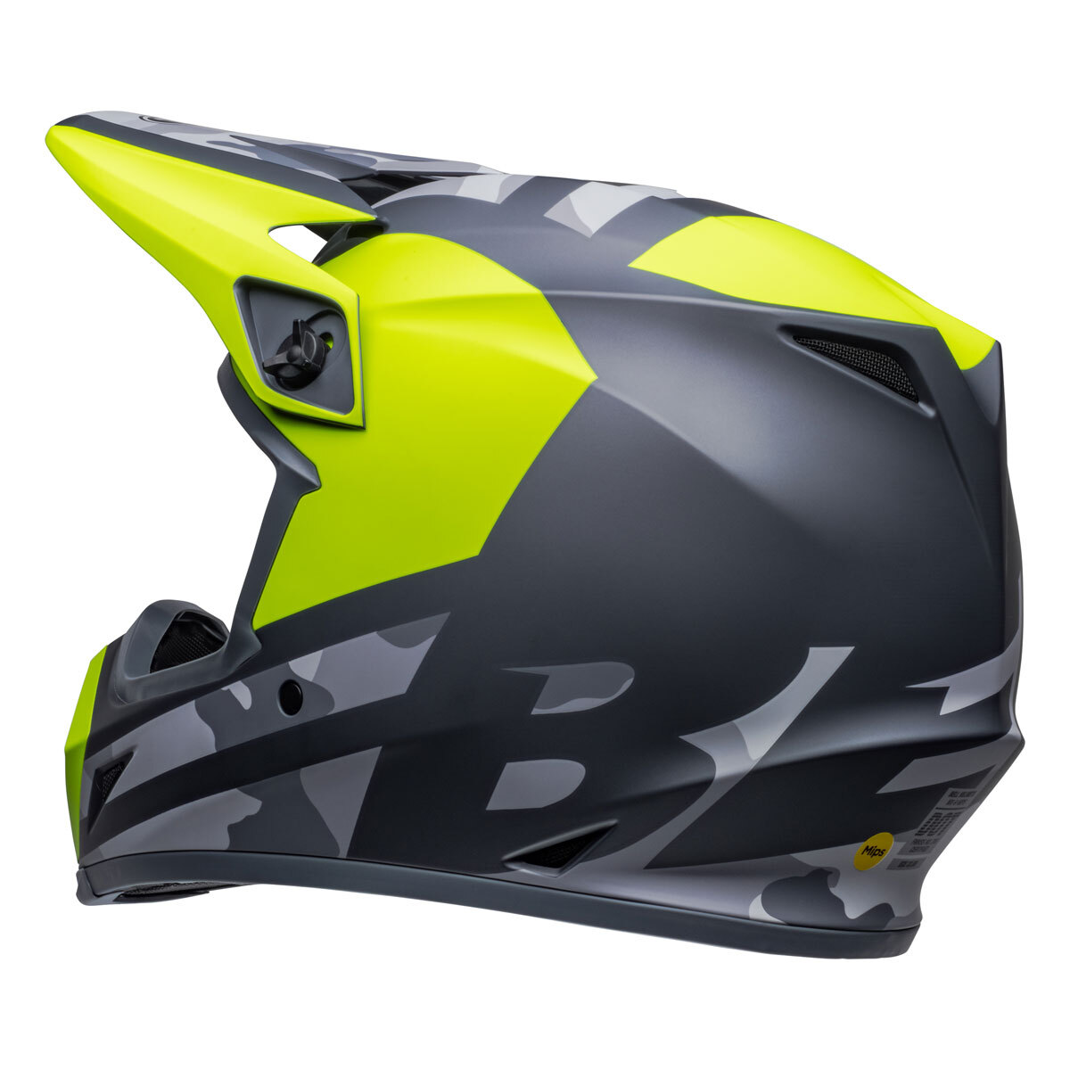 Motocross Helmet Bell MX-9 MIPS Alter Ego Yellow Fluorescent Camo