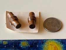 Vintage Wooden Toggle Buttons - Set of 2, Original Packaging, Unused