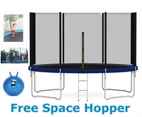 Trampoline 6FT 8FT 10FT 12FT 14 FT with Enclosure Spring Cover & Ladder