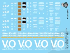 V&O Virginian and Ohio Railroad Boxcar Set HO scale