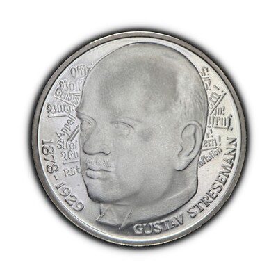 GERMANY. 1978, 5 Mark, Silver, D - Gustav Stresemann, Weimar, Munich Proof 2