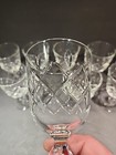 Set of 9 MCM Libbey Glass "Diamond" Water Goblet ~ Made in U.S.A. ~ EUC — photo 1