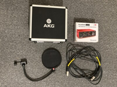 Music Recording Studio Equipment Bundle-Microphone, Interface, Filter, Mic Cable