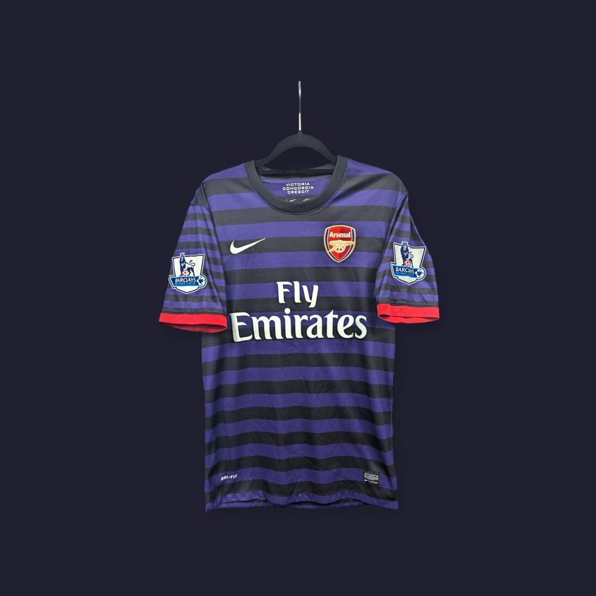 Arsenal 2012/2013 away Nike football shirt with cazorla 19 nameset