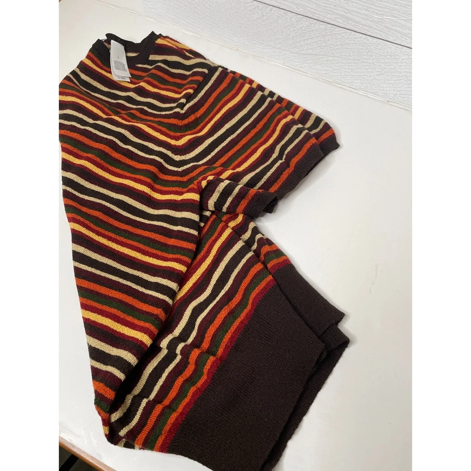 Villager Liz Claiborne 短袖毛衣条纹带状大码女式 2 XL — 第 4/4 张图片