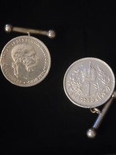 Vintage Manschettenkn&ouml;pfe Silber 1893