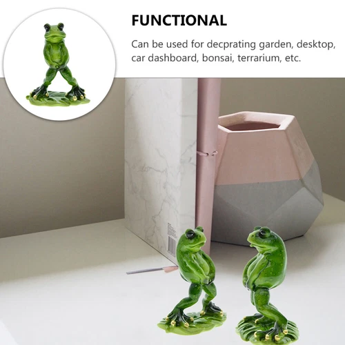 Resin Funny Peeing Frog Decorative Ornaments Garden Statue Figure Decoration - Picture 12 of 13