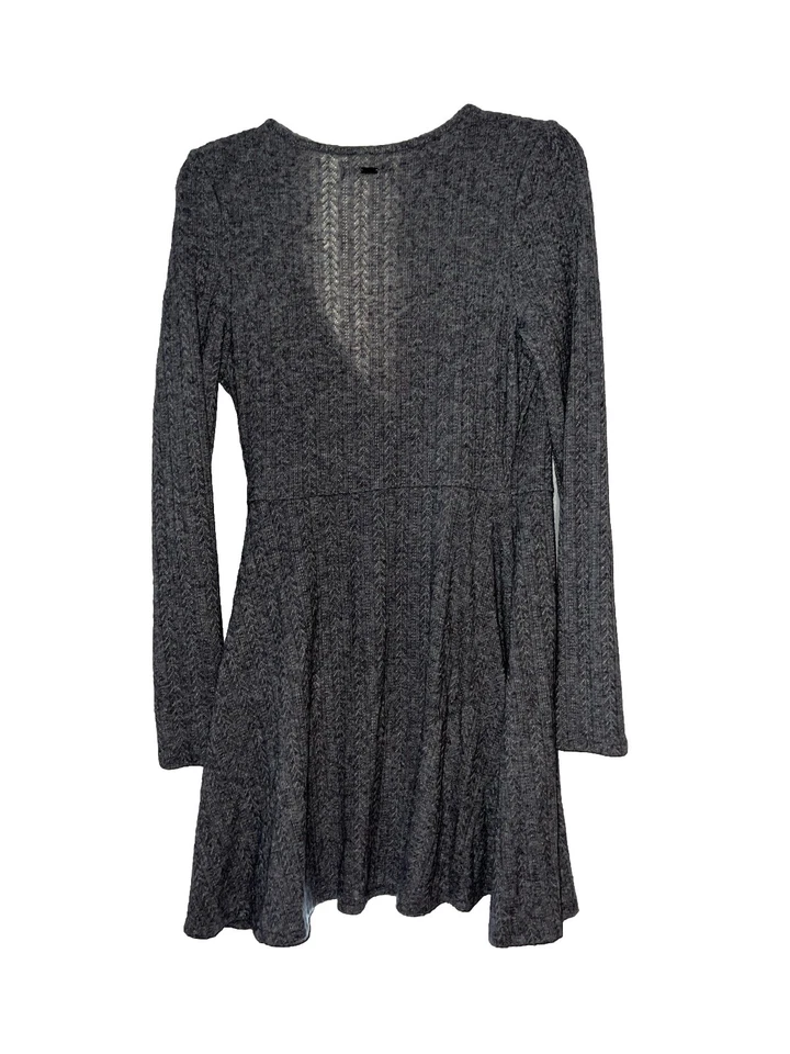 Vestido suéter envolvente O’neil talla M longitud 33” gris manga larga #J2 Foto 4 de 4