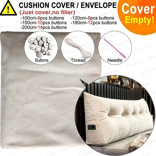 Velvet Pillow Case Lazy Bedside Backrest Cushion Pillow Cover Chair Sofa Seat - Picture 24 of 25