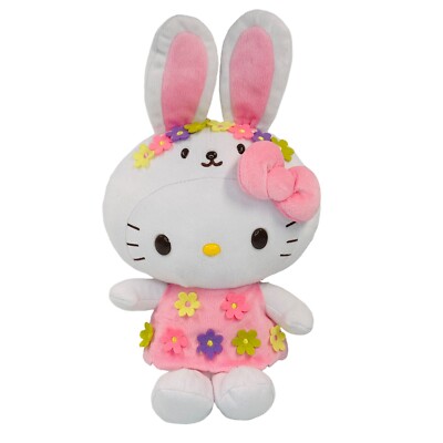 Sanrio Hello Kitty Floral Flower Dress Easter Bunny Plush | eBay