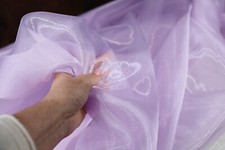 Lavender Crystal Sheer Organza Fabric By the Yard 838