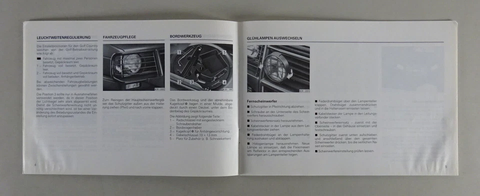 Carpeta De Documentos Con Manual / Guía VW Golf II / 2 País De Julio De 1990 - Imagen 4 de 4