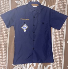 Boy Scouts SS Shirt sz Youth Large Progress Toward Ranks Badge Here In Hawaii
