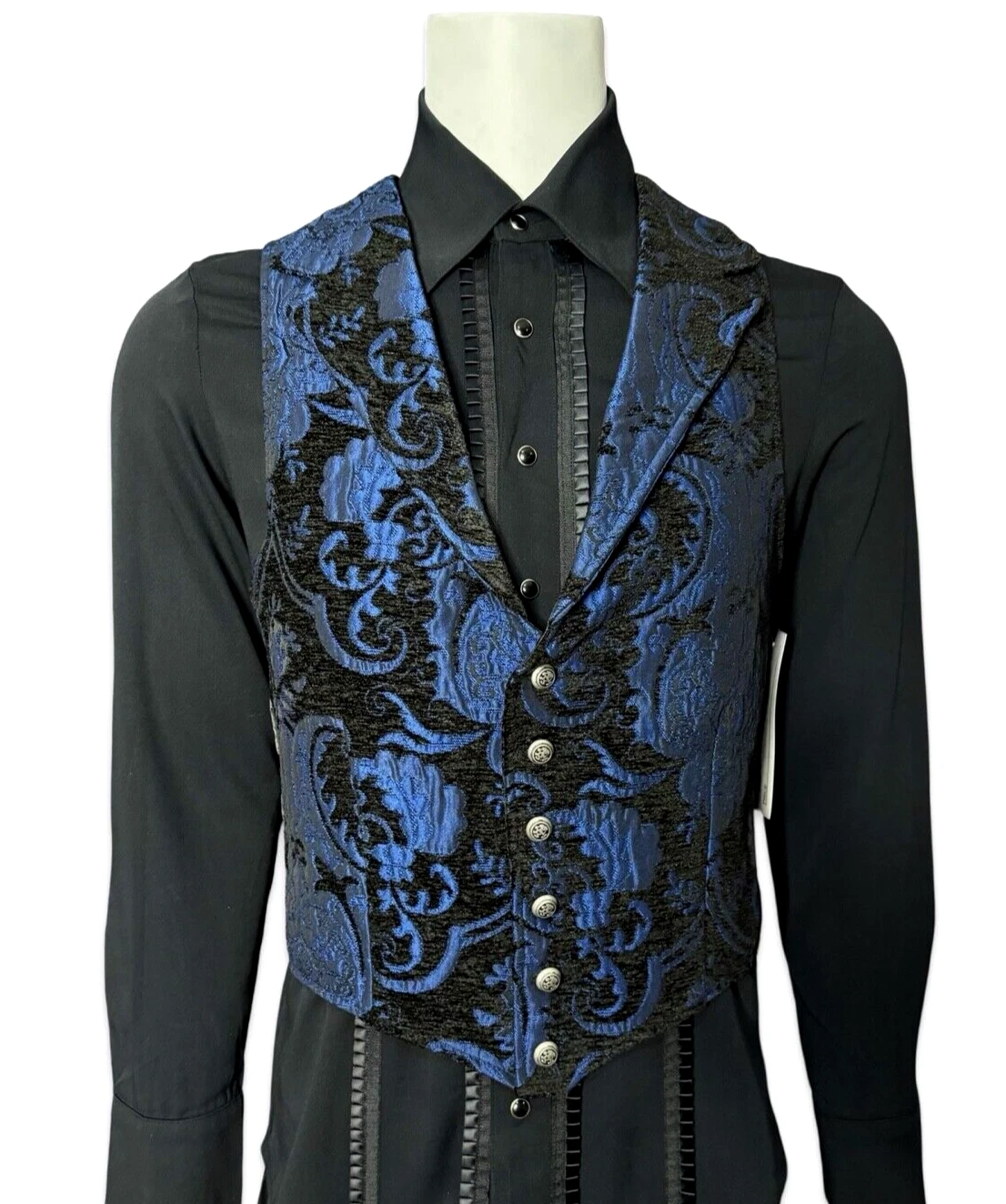 SHRINE Gothic Aristocrat Vampire Vest Jacket Victorian Tapestry Pirat Steampunk