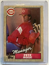R- 1987 Topps Pete Rose W/Cincinnati Reds | Card #393 | As Manager