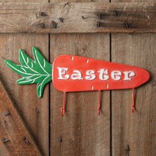 Rustic Farmhouse Hanging   Easter  Carrot Sign Wall D cor