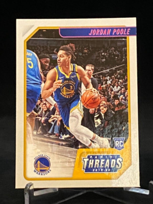 2019-20 Panini Chronicles Threads Pink #89 Rookie Jordan Poole Golden State
