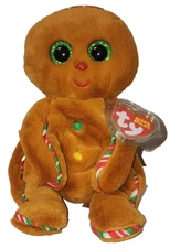 Ty Beanie Bellies - CRISPIN the Gingerbread Man 6" NEW MWMTs Stuffed Animal Toy