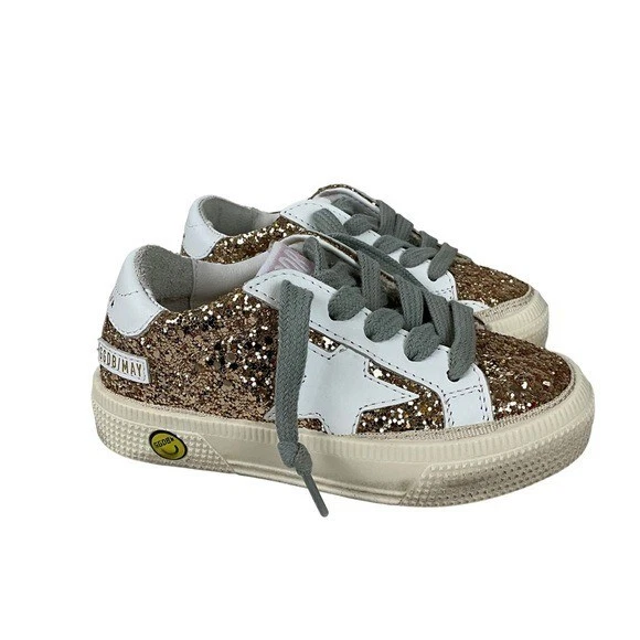 Golden Goose Kids Super-Star Glitter Embellished Sneakers Gold Size 23 |  eBay