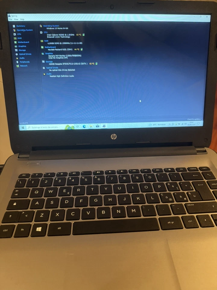 Notebook HP 15” Intel Celeron 1.6 GHz 4GB RAM - Immagine 2 di 4