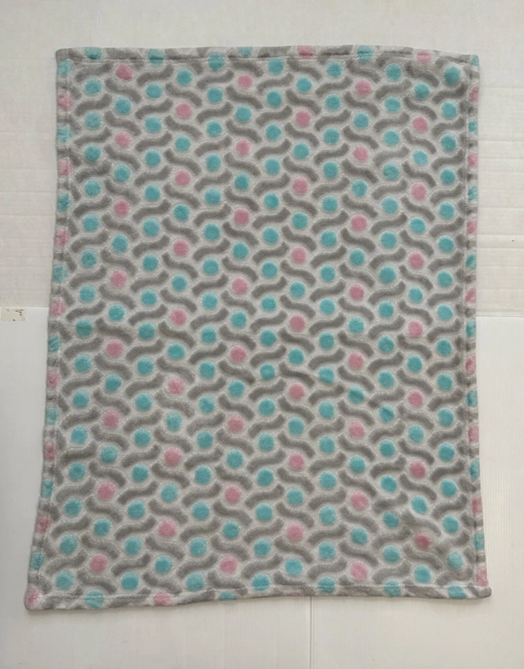 Bananafish Studio Rosa Aqua Azul Teal Geométrico Geo Niños Lovey Manta Bebé Foto 2 de 4