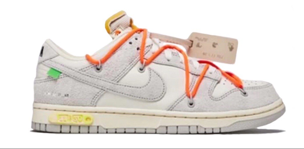 OFF WHITE X NIKE Taglia 11 5 Nike Dunk Low x bianco sporco lotto 11 di 50 vela grigio neutro DJ0950 10