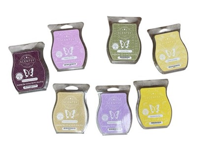 Lot Of 7 Scentsy Wax Bars 3.2 Oz Assorted Unused Vanilla Lemon Lavender Rain