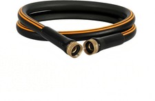 Female to Female Heavy Duty Garden Hose 5 Ft X 5/8 Inch Black Water Hose Short C