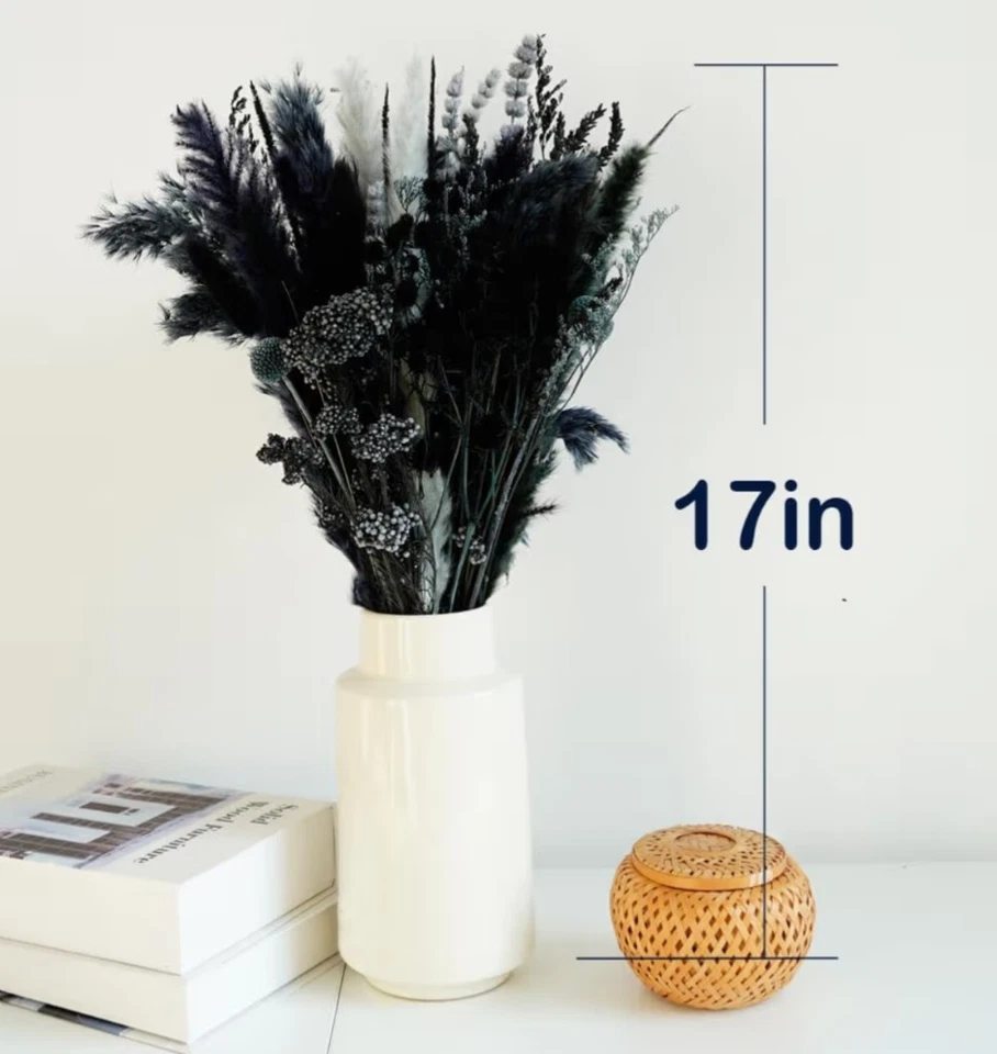 Buquê de 12 plantas secas para pampas e cardos pretos flores secas requintadas - Imagem 3 de 4