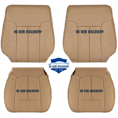 2011-2014 For Ford F150 Lariat Full Front Perf Synthetic Leather Seat Cover Tan