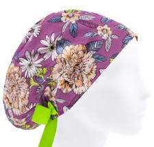 Womens scrub caps, scrub cap, cotton surgical scrub hat, scrub hats floral