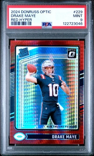 2024 PANINI DONRUSS OPTIC RED HYPER #229 DRAKE MAYE PSA 9