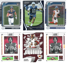 NFL Football Card Lot - Nabers RC, Odunze RC, Parsons RC, Daniels Insert Rookies