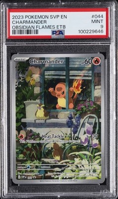 ポケモンカードゲーム Charmander SVP 044 Promo PSA 10 NM! Charmander SVP 044 Obsidian Flames Pokemon Center ETB Stamped