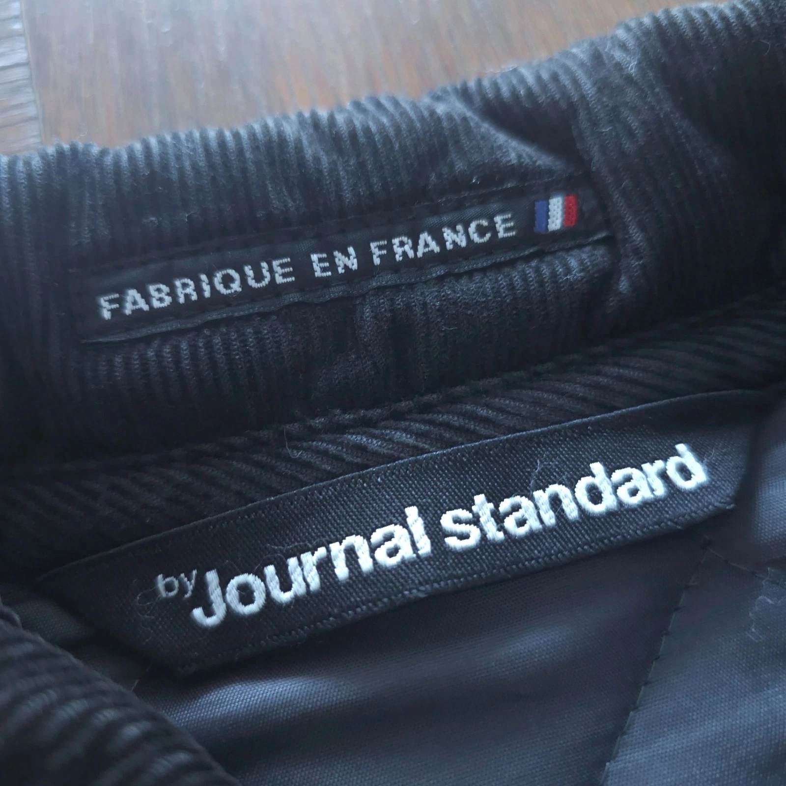 JOURNAL STANDARD Made in France Tweed Wool Blend Quilted Jacket Gray Medium - product detail image 3